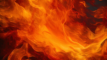 A close plan of the texture of fire vortices with fiery paints