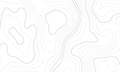 Abstract wave curved lines topographic contours map background. Abstract geographic wavy and curve grid lines map background.