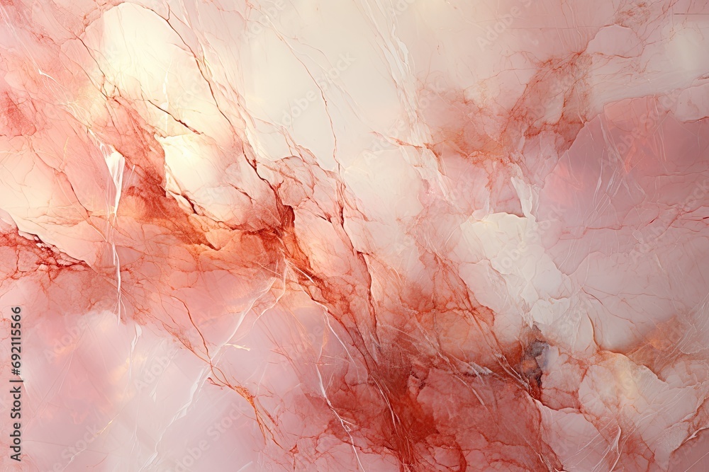 Leinwandbilder intricate and vibrant red and white patterns found in a marble texture.