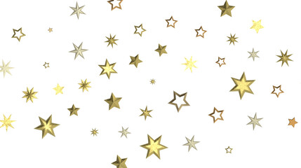 Falling Christmas Star Show: Mesmeric 3D Illustration Depicting Falling Holiday Stargazing Spectacle