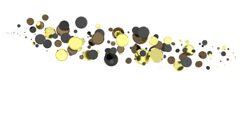 Enchanting Delight: Spectacular 3D Illustration Showcasing Enchanting gold Confetti