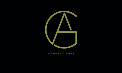 AG, GA, A, G Abstract Letters Logo Monogram