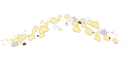 Falling love heart confetti 3d illustration