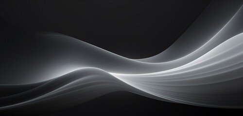 A sliver of light pierces the gray abstract background. - obrazy, fototapety, plakaty