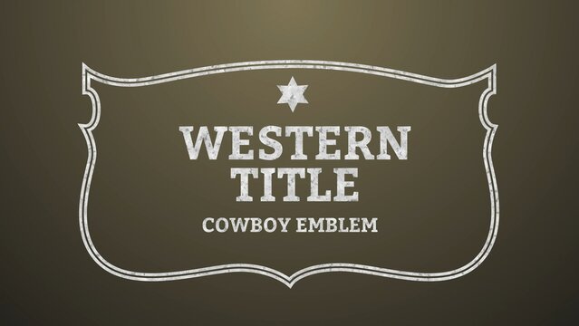 Western Cowboy Title Intro
