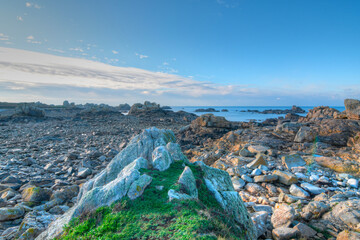 Paysage de mer à Plougrescant en Bretagne - France