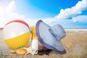 Happy 2024 New Year at beach party