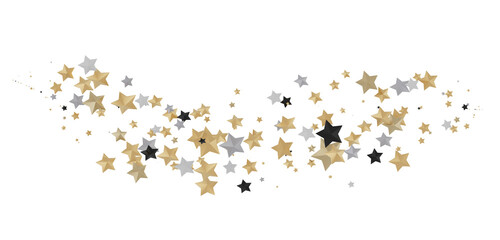 Golden Dreamscapes: Step Into a 3D Rainfall of Gleaming Stars