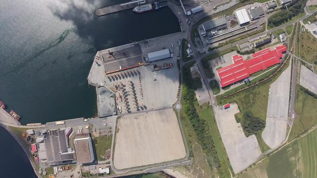 Airplane View of Mukran Ferry port