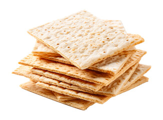 Matzo bread isolated on a transparent background