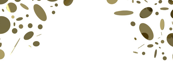 Mesmeric Moments: Mesmeric 3D Illustration Depicting Mesmerizing Gold Confetti