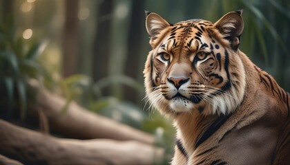 Jungle Guardian, Powerful Tiger in Habitat - Portrait of Tiger