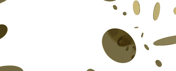 Radiant Revelry: Enthralling 3D Illustration of Shining Gold Confetti