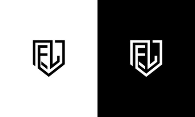 initials f and l monogram logo design vector - obrazy, fototapety, plakaty