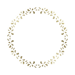 桜をモチーフにした春の飾り枠。高級感あるゴールドのフレームデザイン。字無