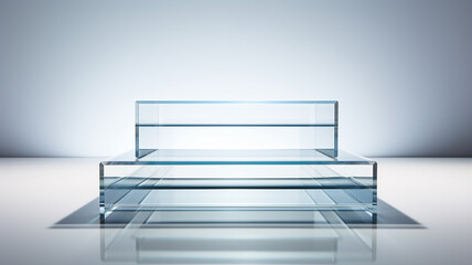 Glass Podium Floating on the Tranquil Surface