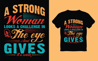 Vector hand drawn lettering women's day t-shirt design