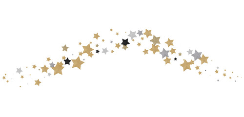 Dazzling 3D Illustration: Witness a Downpour of Golden Stars