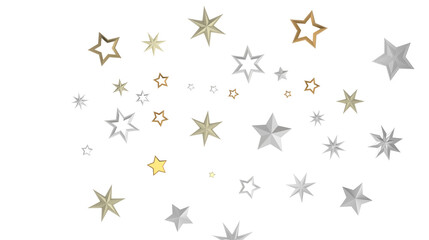 XMAS Stars - stars. Confetti celebration, Falling golden abstract decoration for party, birthday celebrate,