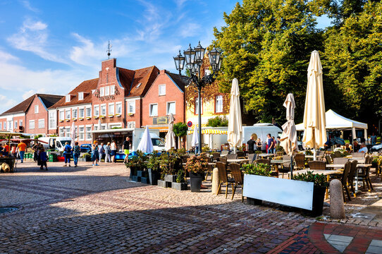 Cityscape of Esens, North sea, Germany