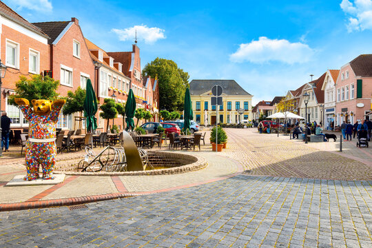 Am Markt of Esens, North sea, Germany