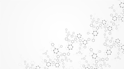 Modern health care abstract background with lines, dots and hexagons. Medical innovation banner template concept. Wave flow. illustration.