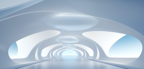 Beautiful background of abstract architecture. Modern Geometric Wallpaper. 3D rendering of futuristic design.