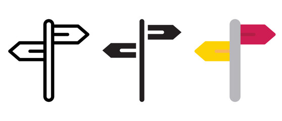 Directional sign icon