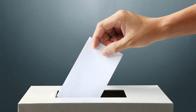 Civic Duty - Man Casting Vote at Ballot Box