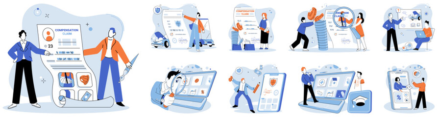 Accident insurance vector illustration. Life assurance is promise written in stars, celestial vow to cushion against lifes trials Health insurance is guardian well-being, offering shield