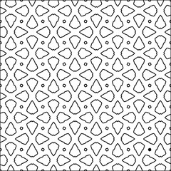 Figures from lines.Black pattern on white wallpaper for web page, textures, card, poster, fabric, textile. Abstract background.Repeating background image.White texture. Lines form shapes.