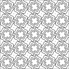 Figures from lines.Black pattern on white wallpaper for web page, textures, card, poster, fabric, textile. Abstract background.Repeating background image.White texture. Lines form shapes.