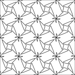 Figures from lines.Black pattern on white wallpaper for web page, textures, card, poster, fabric, textile. Abstract background.Repeating background image.White texture. Lines form shapes.