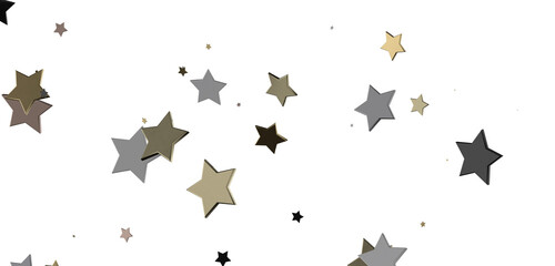 Enchanting 3D Gold Stars Rain: A Celestial Delight for the Eyes