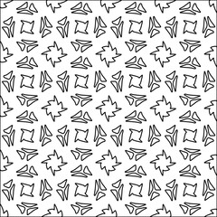 Figures from lines.Black pattern on white wallpaper for web page, textures, card, poster, fabric, textile. Abstract background.Repeating background image.White texture. Lines form shapes.