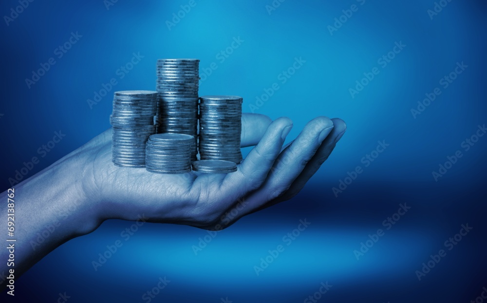 Canvas Prints Hand hold money finance investment concept