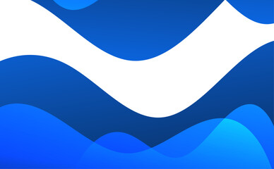 Blue wave. Blue abstract wave flow, vector abstract design element.	
