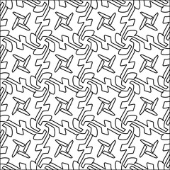 Figures from lines.Black pattern on white wallpaper for web page, textures, card, poster, fabric, textile. Abstract background.Repeating background image.White texture. Lines form shapes.