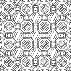 Figures from lines.Black pattern on white wallpaper for web page, textures, card, poster, fabric, textile. Abstract background.Repeating background image.White texture. Lines form shapes.