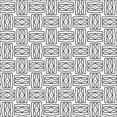 Figures from lines.Black pattern on white wallpaper for web page, textures, card, poster, fabric, textile. Abstract background.Repeating background image.White texture. Lines form shapes.