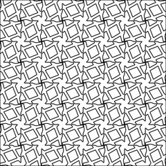 Figures from lines.Black pattern on white wallpaper for web page, textures, card, poster, fabric, textile. Abstract background.Repeating background image.White texture. Lines form shapes.