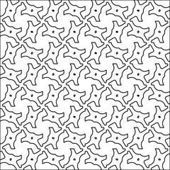 Figures from lines.Black pattern on white wallpaper for web page, textures, card, poster, fabric, textile. Abstract background.Repeating background image.White texture. Lines form shapes.