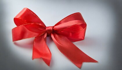 red bow on the white background