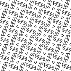 Figures from lines.Black pattern on white wallpaper for web page, textures, card, poster, fabric, textile. Abstract background.Repeating background image.White texture. Lines form shapes.