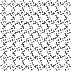 Figures from lines.Black pattern on white wallpaper for web page, textures, card, poster, fabric, textile. Abstract background.Repeating background image.White texture. Lines form shapes.