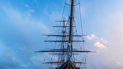View of  'Cutty Sark' in the Royal Borough of Greenwich, London, United Kingdom, 