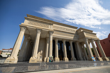 Obraz premium Dram Theatre on the boulevard in Ganja city, Azerbaijan