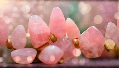 light pink blurred background made of pink jade or nephrite