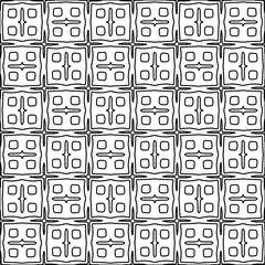 Figures from lines.Black pattern on white wallpaper for web page, textures, card, poster, fabric, textile. Abstract background.Repeating background image.White texture. Lines form shapes.