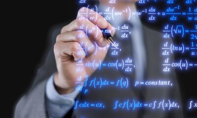 Teacher or students graphing showing calculus of mathematics. i